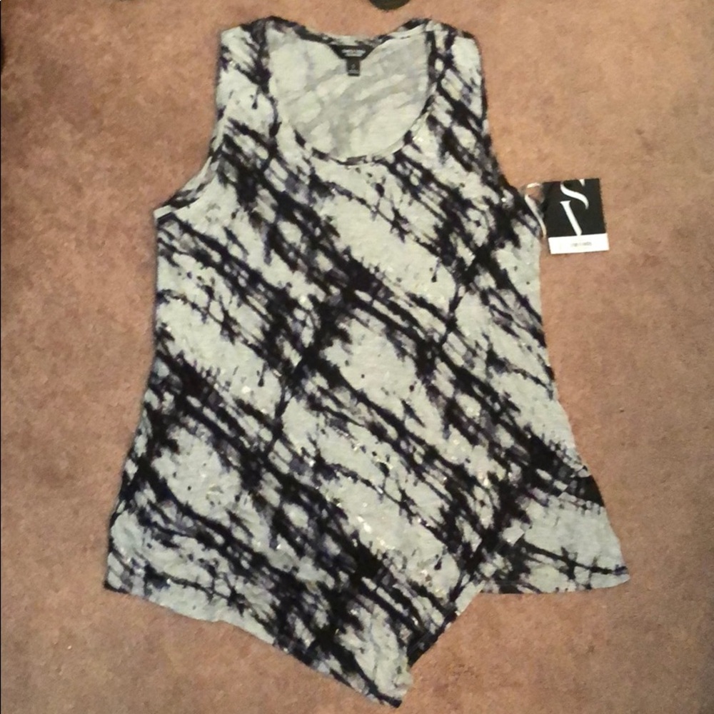 Simply Vera Wang Grey Purple Tank Top